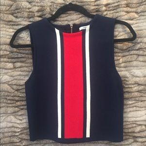 Crop top, gold zipper back